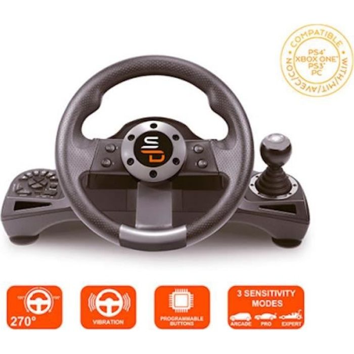 Volant Drive Pro - SUBSONIC - GS700 - Compatible PS4, Xbox One, PC et PS3