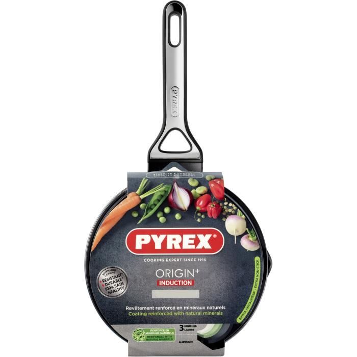 PYREX - ORIGIN + induction - Casserole avec couvercle 16 cm