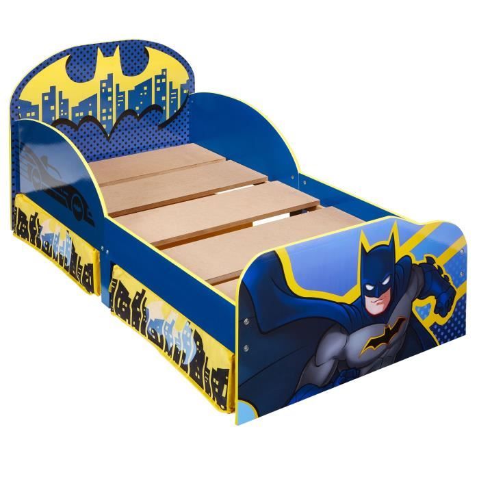 BATMAN Lit pour enfants avec espace de rangement sous le lit  pour matelas 140x70cm