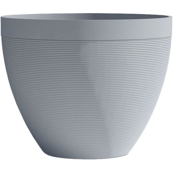 Vaso da fiori - GARDEN ID - Green Care Impact Blu-Grigio - 50 x 41 cm - Garanzia 10 anni - 100% riciclato - Resistente ai raggi UV/al gelo