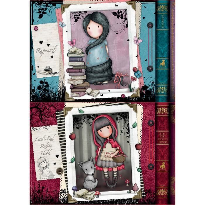 EDUCA - puzzle 2x100 little red riding hood + rapunzel gorjuss