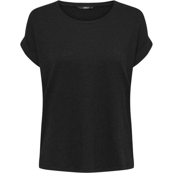 ONLY T-Shirt a Manches Courtes Noir Femme