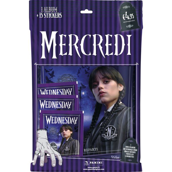 Image secondaire de Album de Collection PANINI Mercredi Saison 2 avec Poster et Stickers
