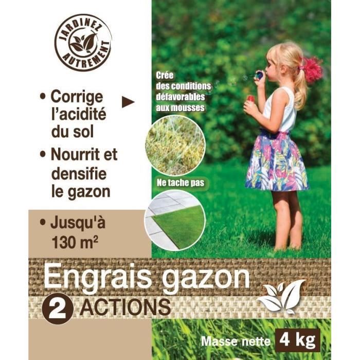 NONA Engrais gazon 2 en 1 - 4 kg