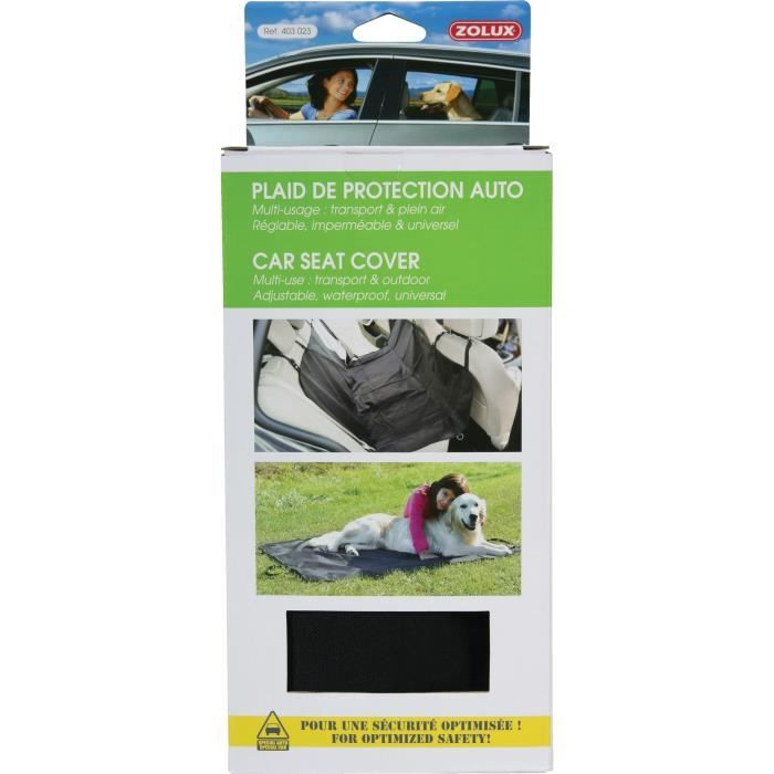 ZOLUX Plaid de protection en polyester réglable pour voiture - L132xl124 cm - Pour chien