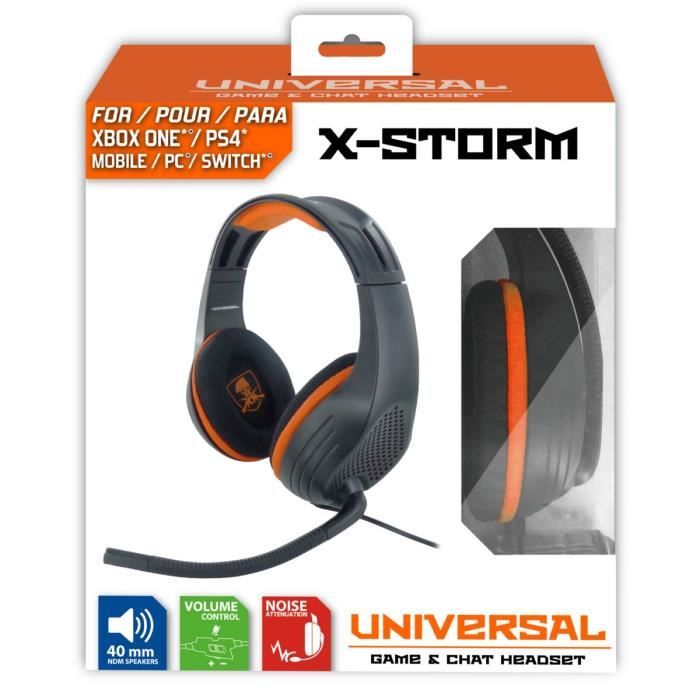 Subsonic - Casque Gaming X 1000 pour PS4 Slim / Pro, Xbox One, PC, Nintendo Switch - Accessoire gamer avec rallonge Switch