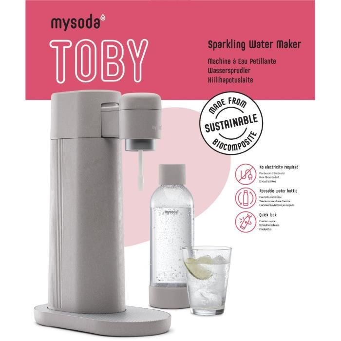 MYSODA - Machine a eau pétillante Toby Dove en Biocomposite