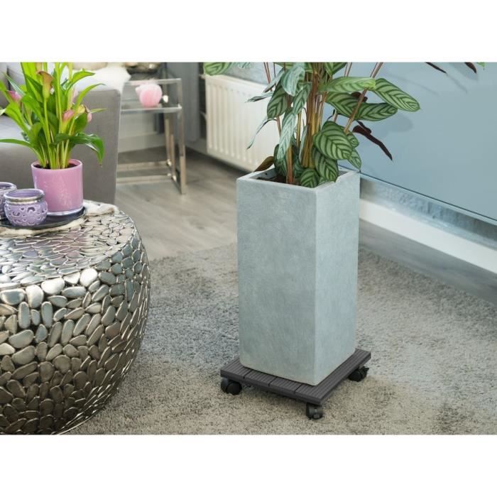 Image secondaire de Tablette à Roulettes en Bois Composite pour Plantes - 30x30 cm