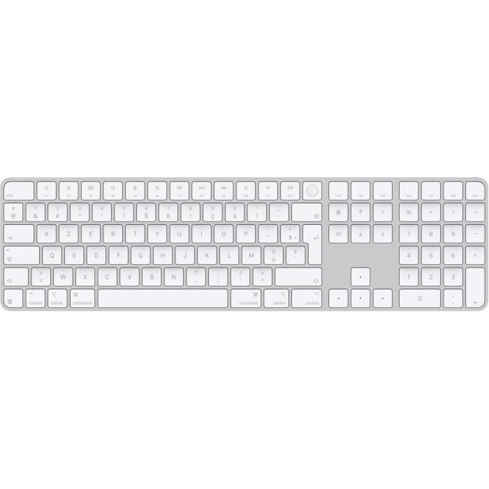 Tastiera numerica Magic Keyboard Touch ID con tasti Apple in silicone - FR - Bianchi