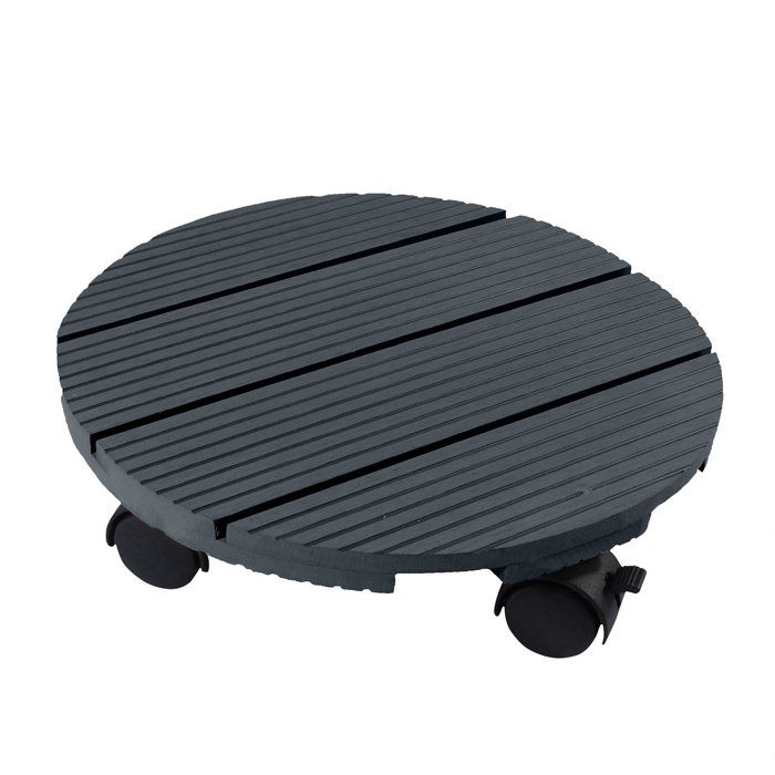 Support de pot roulant anthracite - NATURE - 30 cm