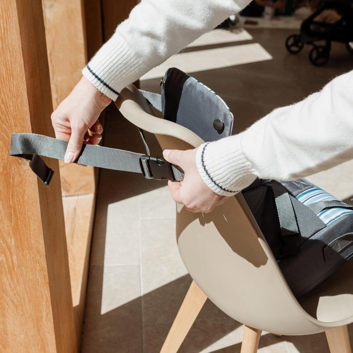 Image secondaire de Siège Réhausseur NUBY avec Harnais 3 Points - Bleu à Rayures