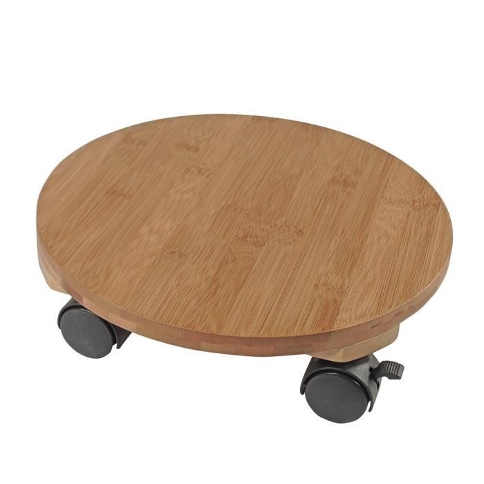 NATURE Roller table for plants - Bamboo composite - H8 x �30 cm
