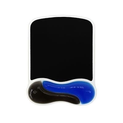 Kensington, Tapis de souris avec repose-poignet, Duo gel, Noir et bleu