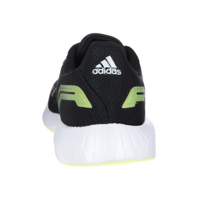 Chaussures de running - ADIDAS - RUNFALCON 2.0 - Homme - Noir et blanc - Semelle jaune