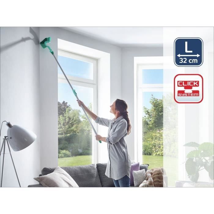 Image secondaire de Tete de Loup Leifheit Dusty 41524, plumeau a poussiere pour un nettoyage efficace, balai brosse compatible avec manche Click Sys