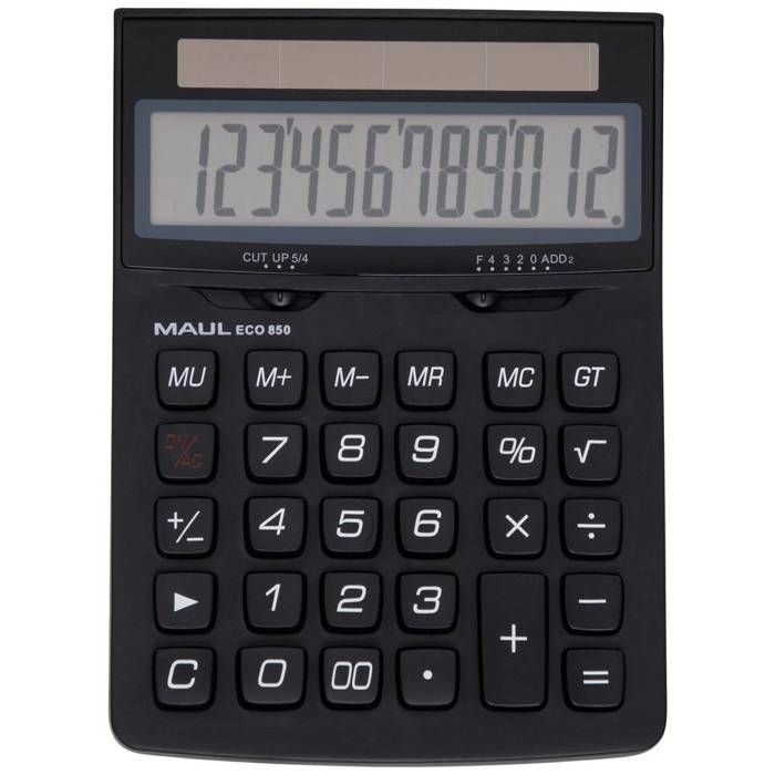 Calculatrice de bureau - MAUL - ECO 850 - 12 chiffres - Noir
