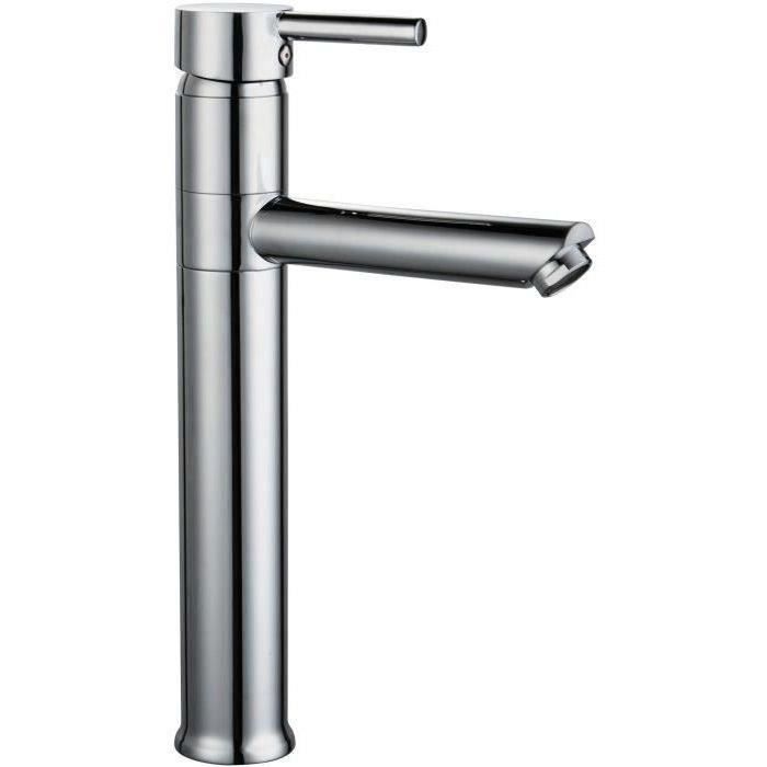 Miscelatore lavabo alto - ROUSSEAU - DOVER - Eco-stop - Cromo