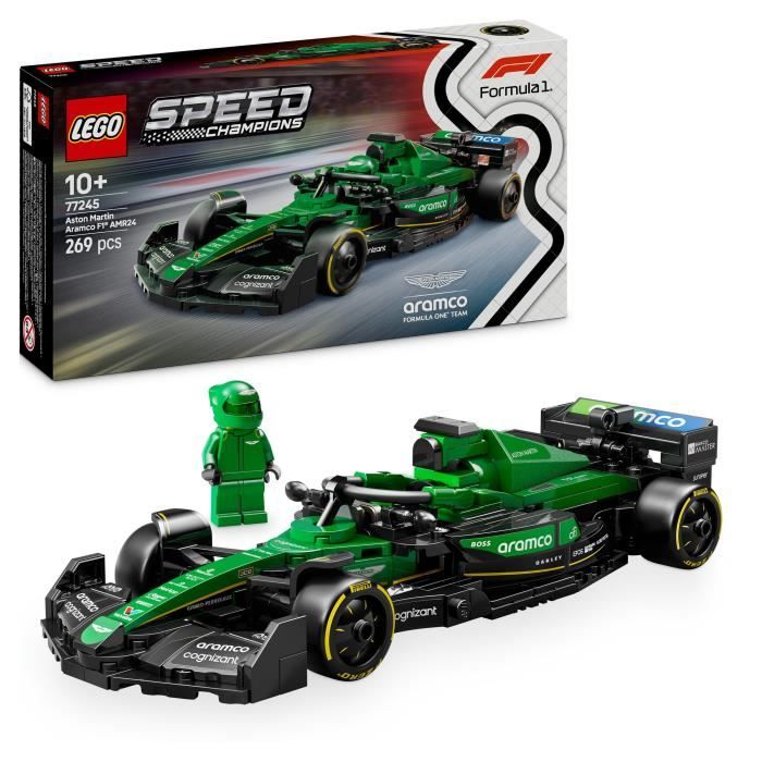 LEGO Speed Champions 77245 Voiture F1 Aston Martin Aramco AMR24 - Jouet pour garçon 10 ans