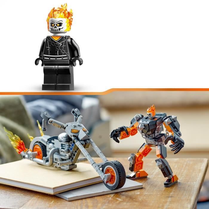LEGO Marvel 76245 Le Robot et la Moto de Ghost Rider, Jouet avec Figurine Super-Héros