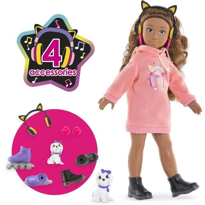 Image secondaire de Poupée mannequin - COROLLE - Melody Music & Mode - 28 cm - 4 accessoires - des 4 ans