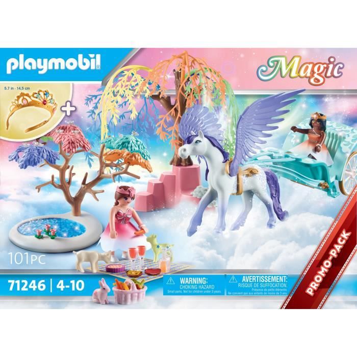 PLAYMOBIL - 71246 - Princesses - Caleche et cheval ailé