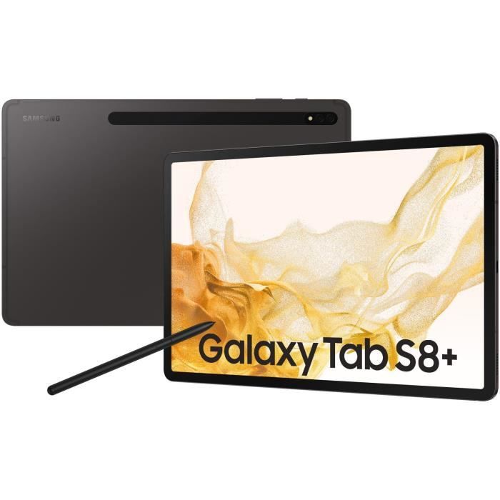 Tablette Tactile - SAMSUNG - Galaxy Tab S8+ - 12.4 - RAM 8Go - 256 Go - Anthracite - Wifi - S Pen inclus