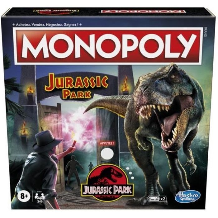 MONOPOLY - édition Jurassic Park - Jeu de plateau pour enfants - des 8 ans