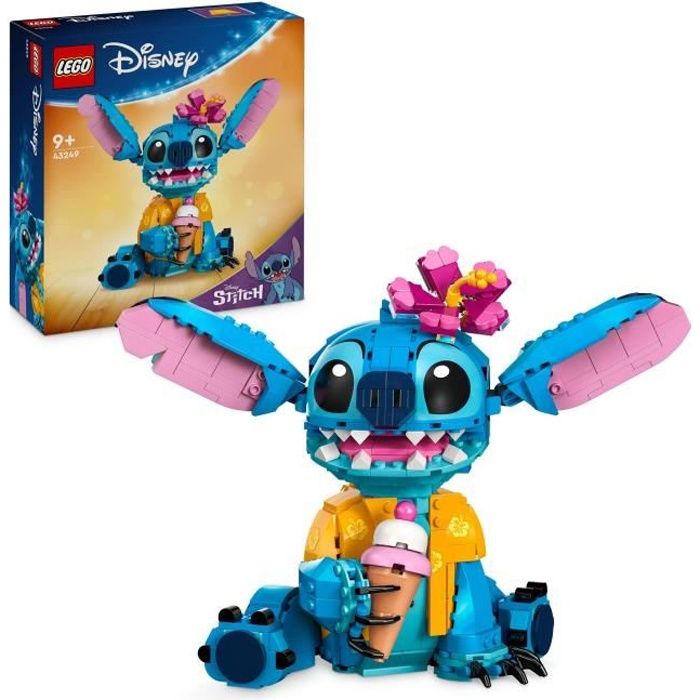 Lego | Disney 43249 Stitch, Juego de Construcci�n para Ni�os, Cono de Helado y Figura