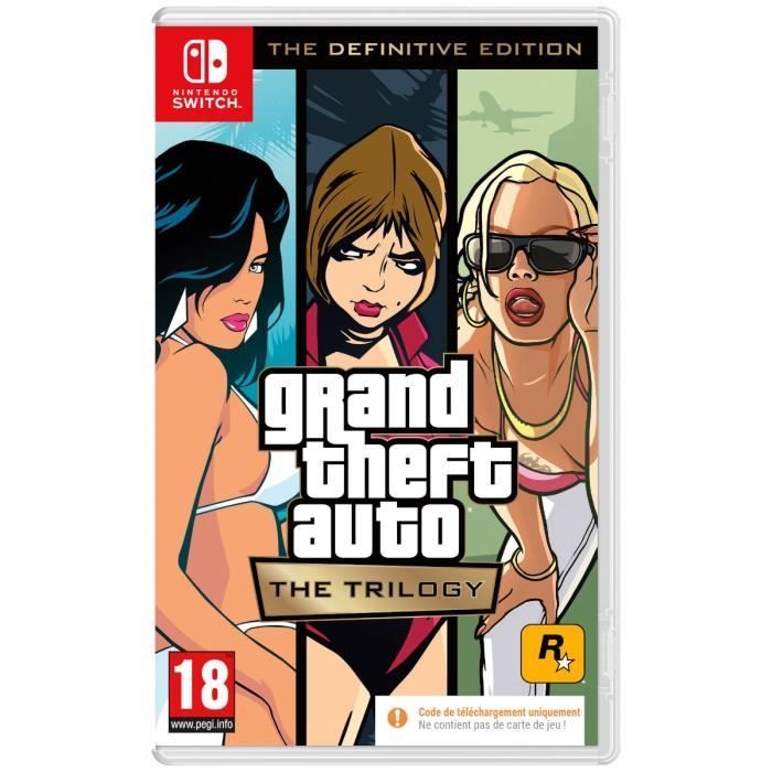 GTA The Trilogy - The Definitive Edition - Jeu Nintendo Switch - Code in a box