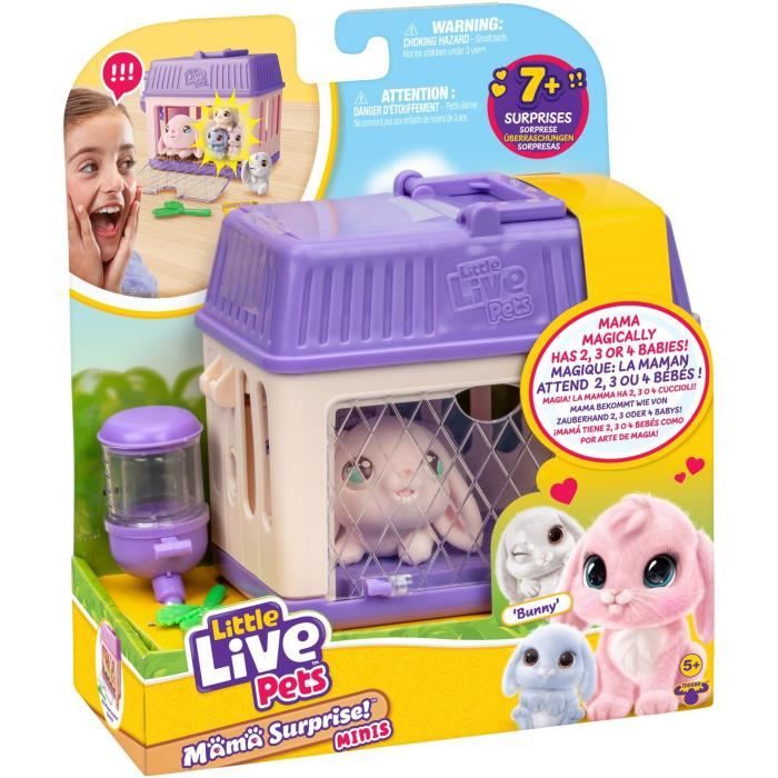 Set de jeu - LITTLE LIVE PETS - Mama Surprise Lapins - Bébés inclus - Accessoires personnalisables