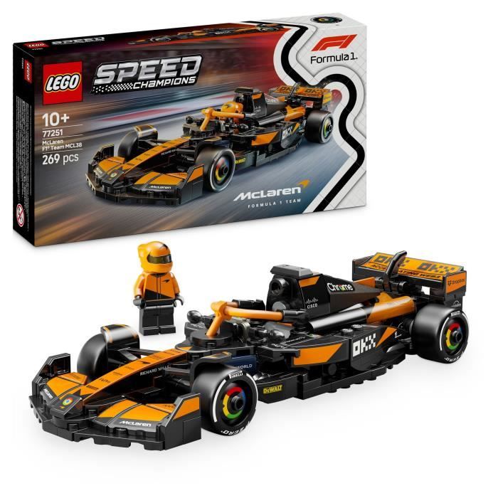 LEGO Speed Champions 77251 Voiture F1 McLaren Team MCL38 - Jeu de construction des 10 ans