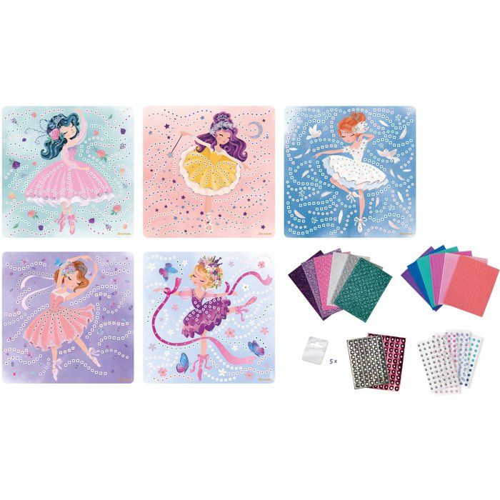 Image secondaire de Coffret Mosaique Stick'N Fun - Princesses Ballerines - SYCOMORE