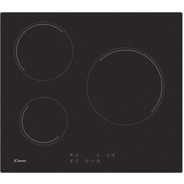 CANDY CH63CT - Piano cottura in vetroceramica - 5500W - 3 fuochi - Nero