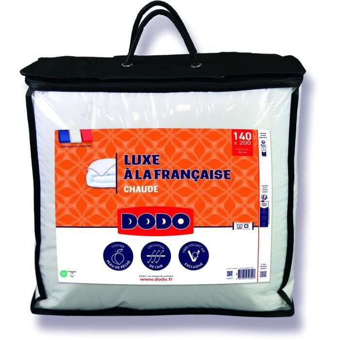 DODO - Piumino - Lusso Francese - 140 x 200 cm - 350 g/m² - VOLUPT'AIR - Bianco