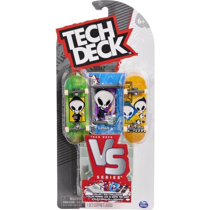 Finger Skate - Tech Deck Pack Versus 2 Fingerboard - 6061574 - Avec 2 authentiques Mini Skate & 4 cartes collector -Modele aléatoire