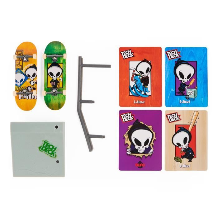 Finger Skate - Tech Deck Pack Versus 2 Fingerboard - 6061574 - Avec 2 authentiques Mini Skate & 4 cartes collector -Modele aléatoire