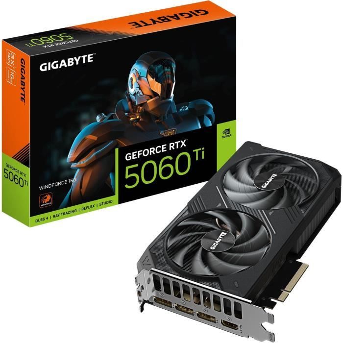 Carte graphique - GIGABYTE - GeForce RTX 5060 Ti WINDFORCE 16G