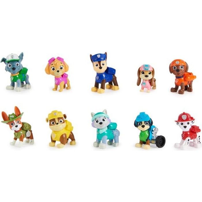 La Pat 'Patrouille - Multipack 10 figurines - 10th birthday La Pat' Patrol - Of 3 years