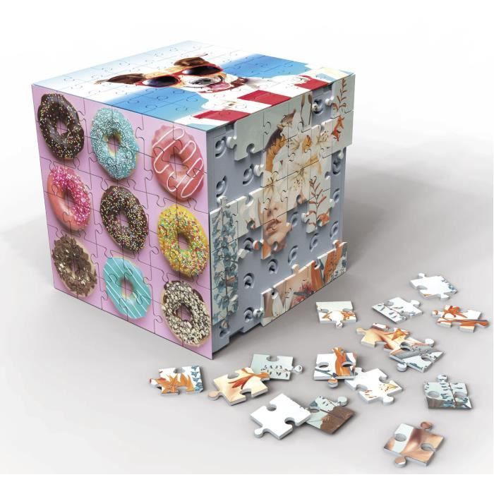 Image secondaire de Puzzle 3D - EDUCA - Cube Aesthetic - 216 Pieces - 6 Puzzles de 36 Pieces - Défi 8 Ans + (20125)