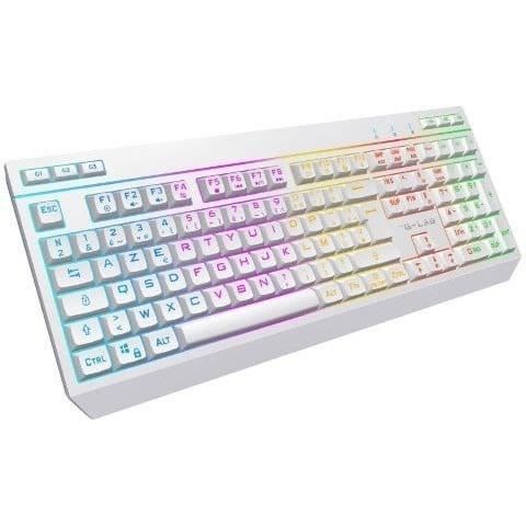 Image secondaire de Pack Gamer Sans Fil THE G-LAB Combo Tungsten EX - Clavier et Souris Blanc