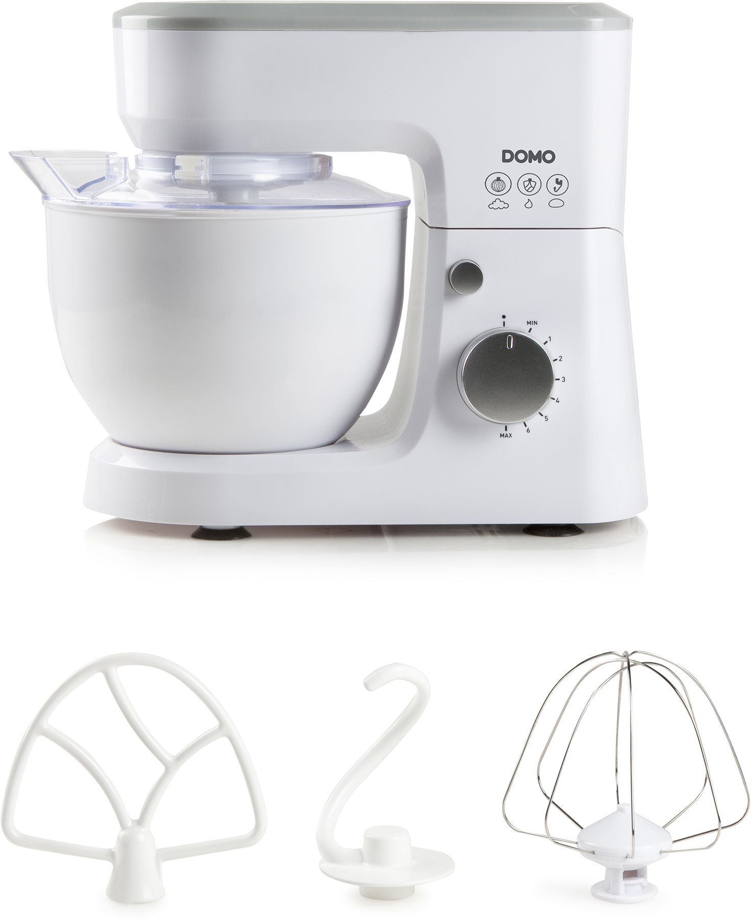 Robot Pâtissier DOMO DO9241KR 600W 6 Vitesses 4L Blanc