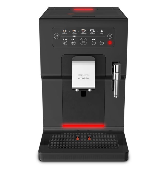 KRUPS YY4371FD Intuition Machine a café expresso, Broyeur a grain, 1450 W, 15 bars, Réservoir 3 L, Température réglable, Noire