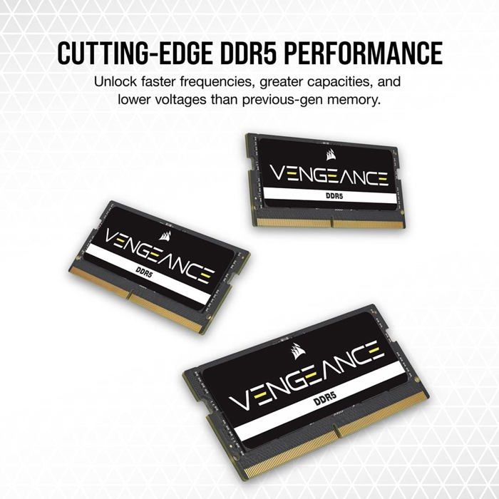 Image secondaire de Mémoire RAM - CORSAIR - CMSX32GX5M2A5600C48 - 32 Go 2x 16 Go - VENGEANCE DDR5 5600MT/s- SODIMM - CL 48