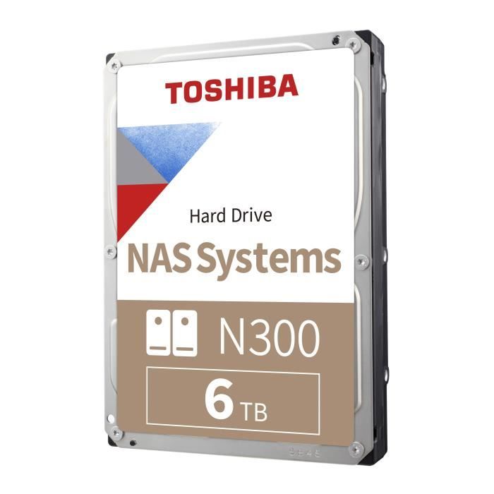 TOSHIBA - Disque dur Interne - N300 - 6To - 7200 tr/min - 3.5 (Bulk) (HDWN160UZSVA)