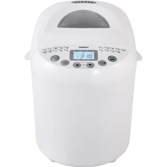 Macchina per il pane - MEDION - 50073723 - 550 W - 19 programmi - Hublot - Bianco