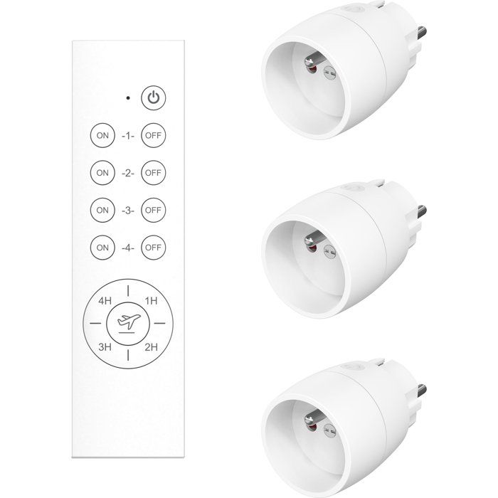 Image secondaire de Lot de 3 Prises Télécommandées GAO avec Minuterie et Portée de 30 m