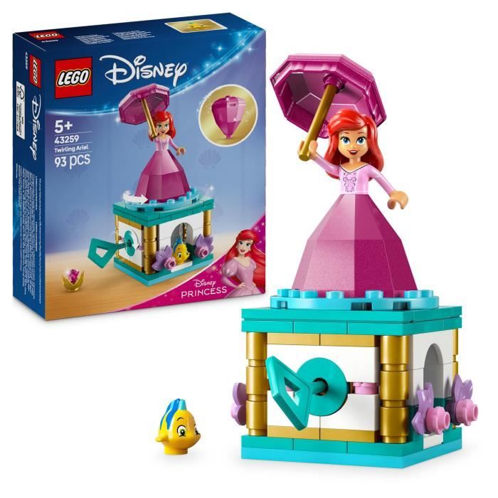 LEGO | Disney Princess 43259 Ariel tournoyante - Jeu de construction pour filles des 5 ans