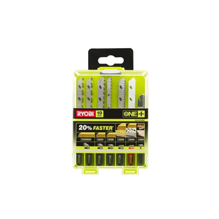 RYOBI Caja de 10 cuchillas Sierra de calar espec�fica.