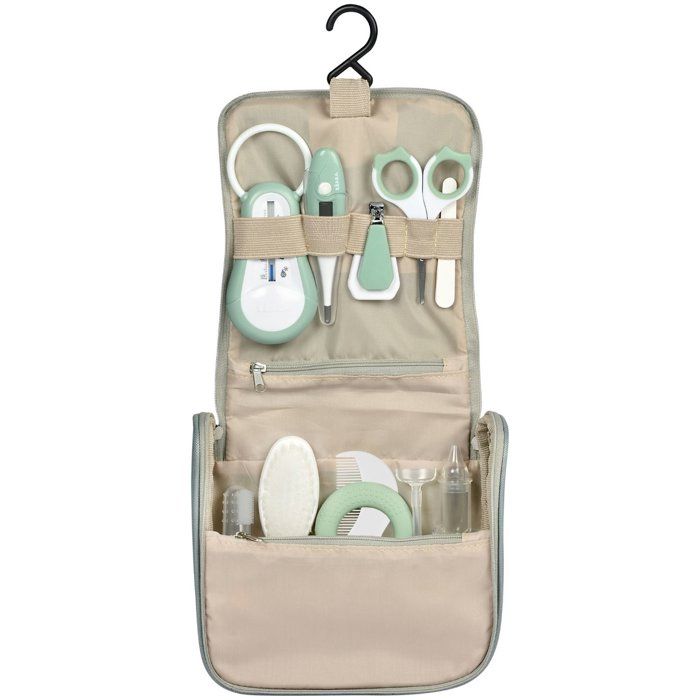 Image secondaire de Trousse de Toilette Nomade BEABA avec 10 Accessoires Essentiels - Vert Sauge
