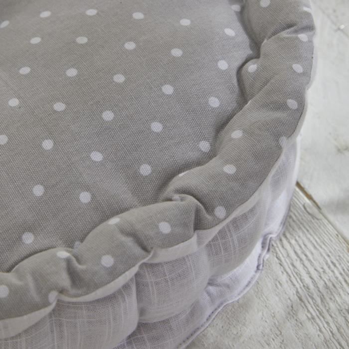 Image secondaire de Coussin de sol rond - TODAY - CHARME - Imprimé Constance - 40 x 12 cm